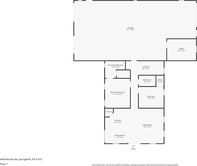 4499 Benson Rd, Springfield, TN 37172 - room layout