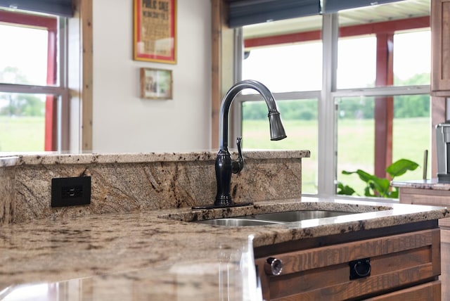 4499 Benson Rd, Springfield, TN 37172 - kitchen view of a sink and light stone counters