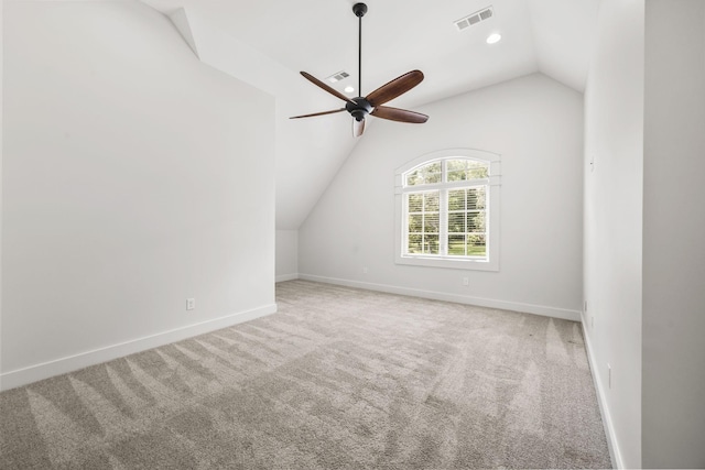 2107 Kidd Rd, Nolensville, TN 37135 - bonus room featuring lofted ceiling, ceiling fan, carpet, and baseboards