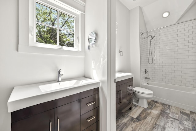 2107 Kidd Rd, Nolensville, TN 37135 - full bath featuring vanity, toilet, shower / tub combination, and recessed lighting