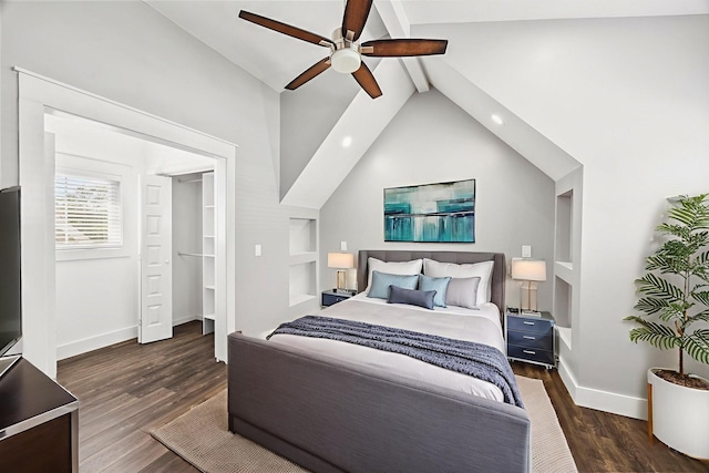 2107 Kidd Rd, Nolensville, TN 37135 - bedroom with wood finished floors, baseboards, recessed lighting, and a ceiling fan