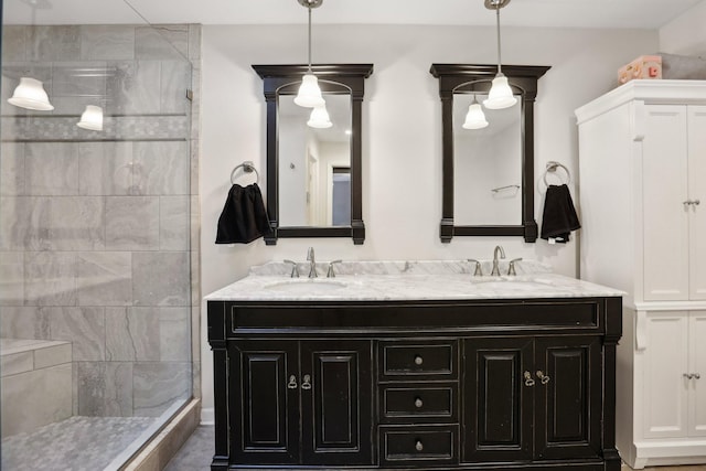 5720 Saint Charles Ct, Hermitage, TN 37076 - full bath with tiled shower and double vanity