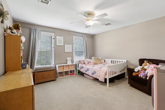 5720 Saint Charles Ct, Hermitage, TN 37076 - bedroom featuring multiple windows, carpet floors, and ceiling fan