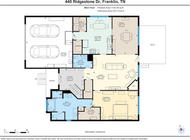 440 Ridgestone Dr, Franklin, TN 37064 - view of floor plan / room layout