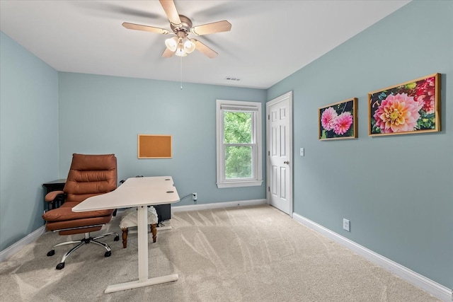 440 Ridgestone Dr, Franklin, TN 37064 - home office with carpet floors and ceiling fan