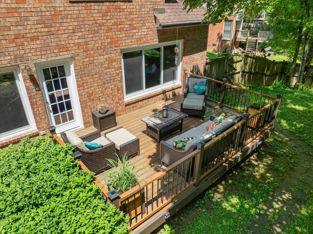 440 Ridgestone Dr, Franklin, TN 37064 - wooden terrace with an outdoor hangout area