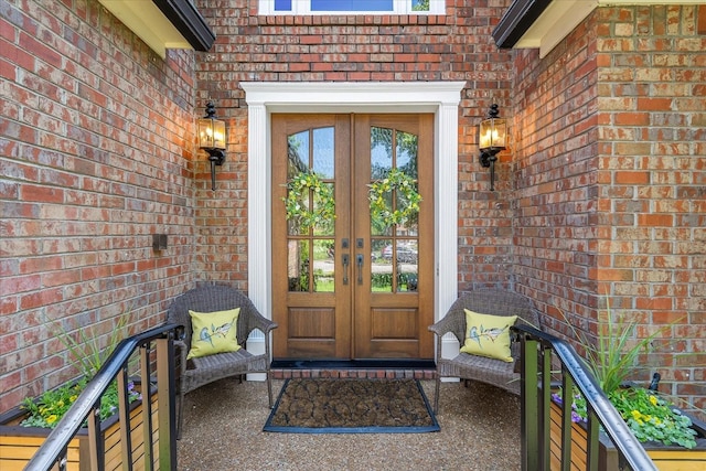 440 Ridgestone Dr, Franklin, TN 37064 - doorway to property with french doors and brick siding