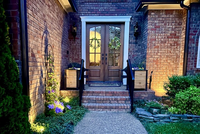 440 Ridgestone Dr, Franklin, TN 37064 - property entrance with french doors and brick siding