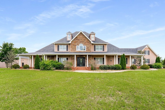 5740 Johnson Rd, Murfreesboro, TN 37127 - view of front of house featuring a front lawn, a porch, and a shingled roof