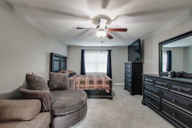 5740 Johnson Rd, Murfreesboro, TN 37127 - bedroom with light carpet and a ceiling fan
