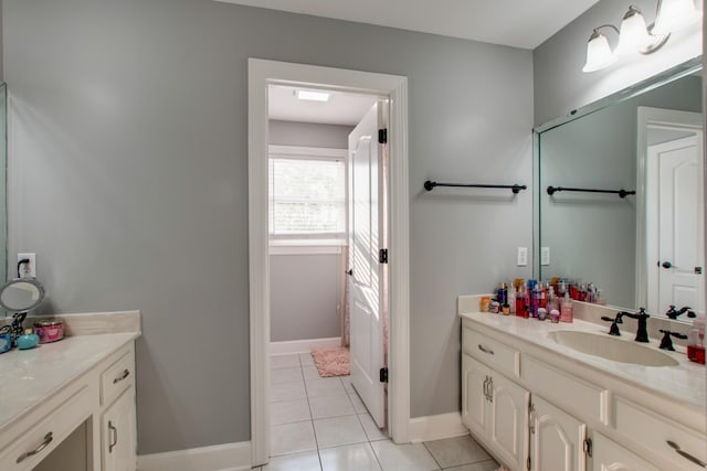 5740 Johnson Rd, Murfreesboro, TN 37127 - bathroom with vanity, tile patterned flooring, and baseboards