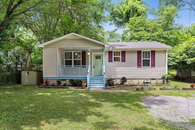 1703 Evelyn Ave, Nashville, TN 37216 - view of front of home with crawl space, covered porch, and a shingled roof