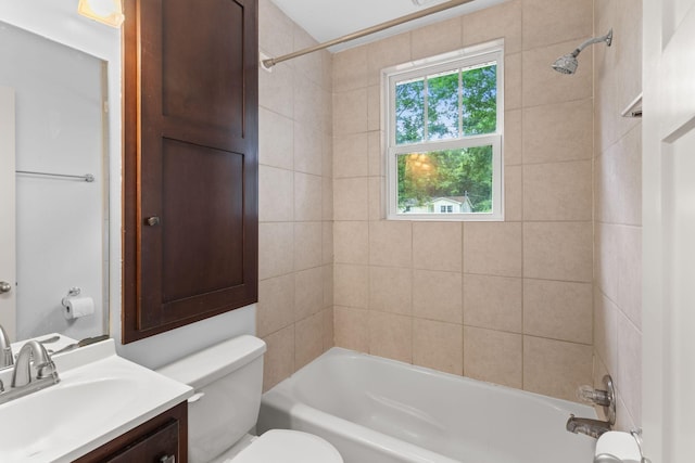 1703 Evelyn Ave, Nashville, TN 37216 - bathroom with toilet, vanity, and  shower combination