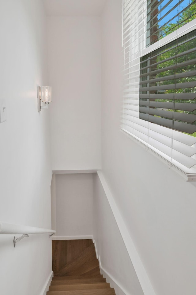 933 Percy Warner Blvd, Nashville, TN 37205 - stairway featuring wood finished floors and baseboards