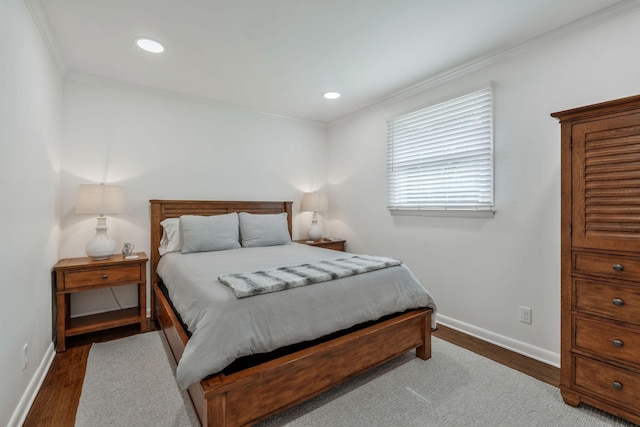 933 Percy Warner Blvd, Nashville, TN 37205 - bedroom with wood finished floors, baseboards, crown molding, and recessed lighting