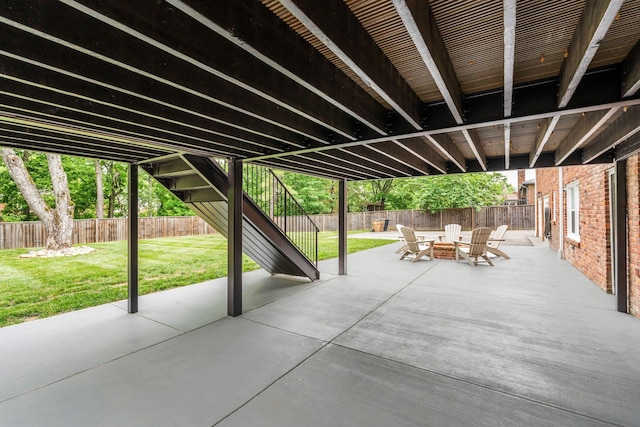 933 Percy Warner Blvd, Nashville, TN 37205 - view of patio with an outdoor fire pit and stairs