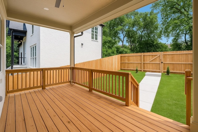 1734A Kellow St, Nashville, TN 37208 - wooden deck featuring a ceiling fan