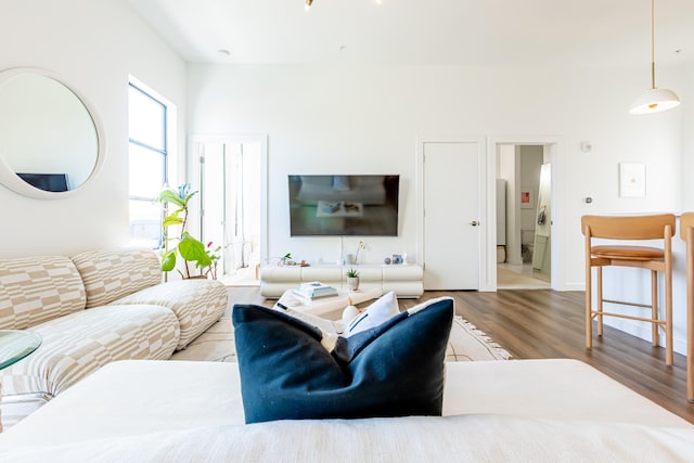1900 12th Ave S Unit 502, Nashville, TN 37203 - living room featuring wood finished floors