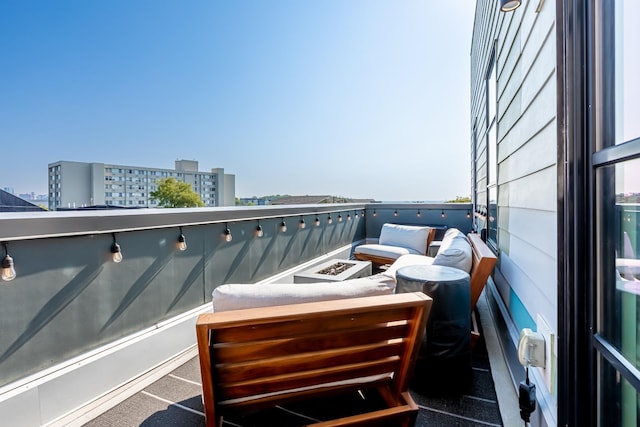 1900 12th Ave S Unit 502, Nashville, TN 37203 - balcony featuring a city view and a fire pit