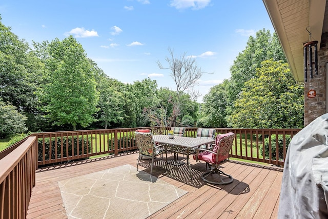 116 Macy Ct, Christiana, TN 37037 - wooden terrace featuring outdoor dining space