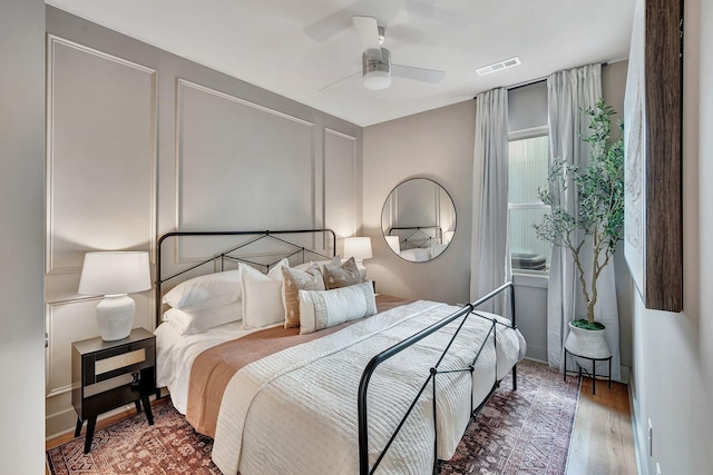 603 51st Ave, Nashville, TN 37209 - bedroom with wood finished floors and a ceiling fan