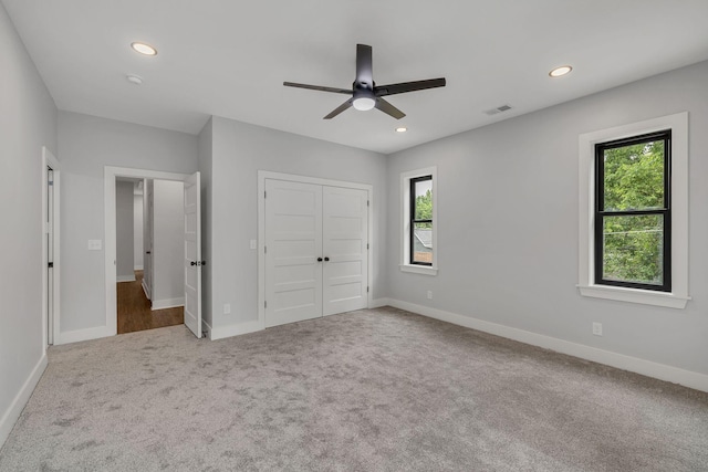 415 S University St, Murfreesboro, TN 37130 - unfurnished bedroom featuring carpet floors, multiple windows, recessed lighting, and baseboards