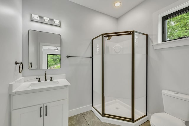 415 S University St, Murfreesboro, TN 37130 - full bathroom with vanity, toilet, healthy amount of natural light, and a shower stall