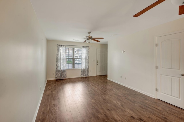 133 Cobblestone Place Dr, Goodlettsville, TN 37072 - unfurnished room with a ceiling fan, dark wood-style floors, and baseboards