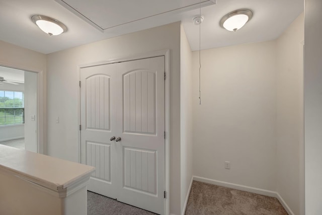 133 Cobblestone Place Dr, Goodlettsville, TN 37072 - hall with attic access, carpet, and baseboards