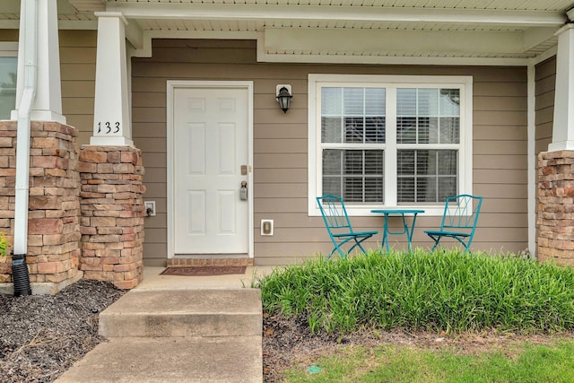133 Cobblestone Place Dr, Goodlettsville, TN 37072 - doorway to property with covered porch