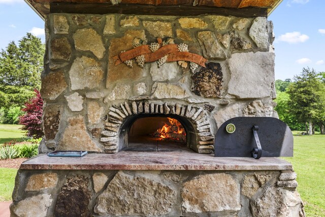 29 Roger Monk Rd, Petersburg, TN 37144 - detailed view of an outdoor stone fireplace