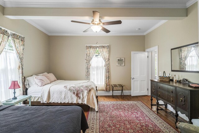 29 Roger Monk Rd, Petersburg, TN 37144 - bedroom featuring wood finished floors, a ceiling fan, and ornamental molding