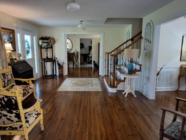 900 Sorghum Hollow Rd, Pulaski, TN 38478 - entryway featuring stairway and wood-type flooring