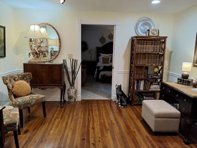 900 Sorghum Hollow Rd, Pulaski, TN 38478 - living area with hardwood / wood-style flooring and recessed lighting