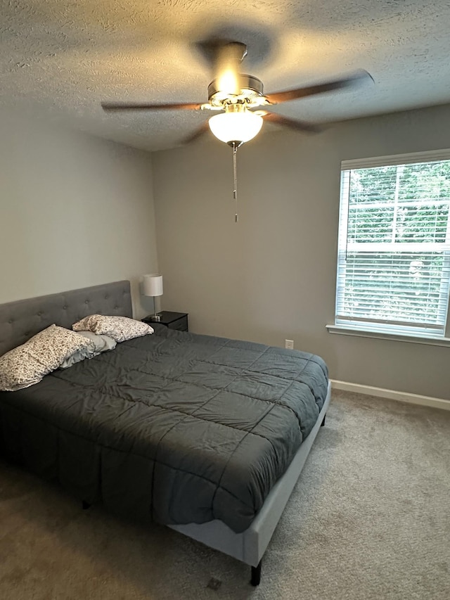 1158 Tradition Trl, Murfreesboro, TN 37130 - bedroom with a textured ceiling, carpet floors, a ceiling fan, and baseboards