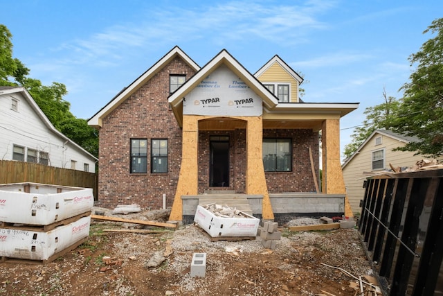 1014 Bate Ave, Nashville, TN 37204 - property under construction with brick siding and a porch