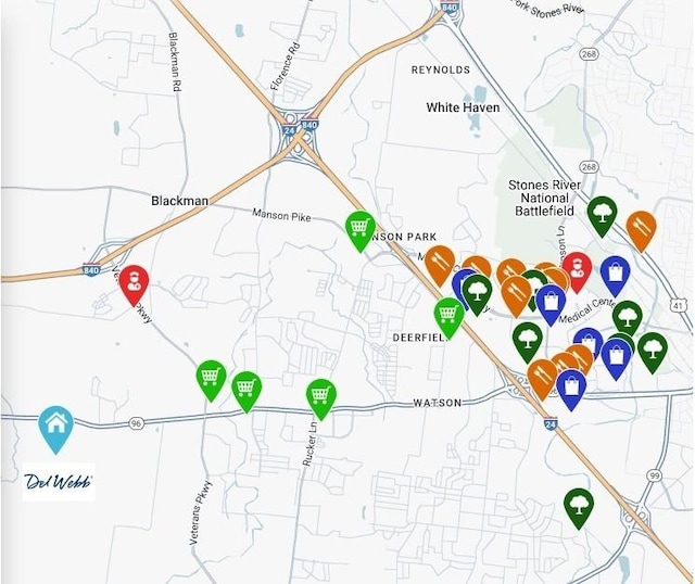 325 Sharp Way, Murfreesboro, TN 37128 - map of property / related area