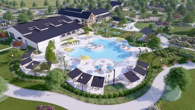 325 Sharp Way, Murfreesboro, TN 37128 - drone / aerial view of a pool