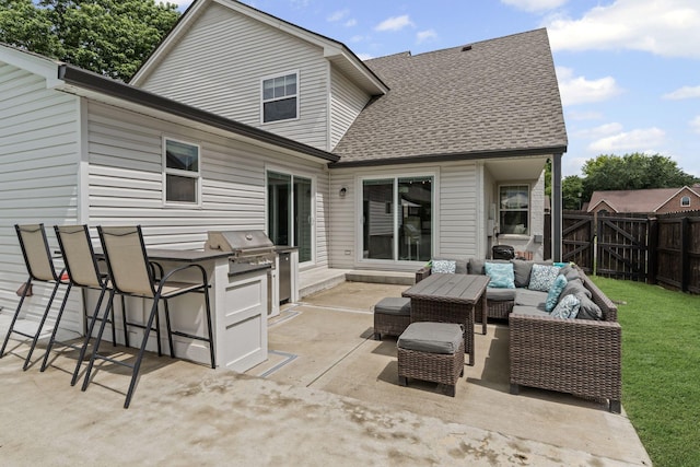 904 Park Crest Ct, Mount Juliet, TN 37122 - fenced backyard with a patio area and outdoor lounge area