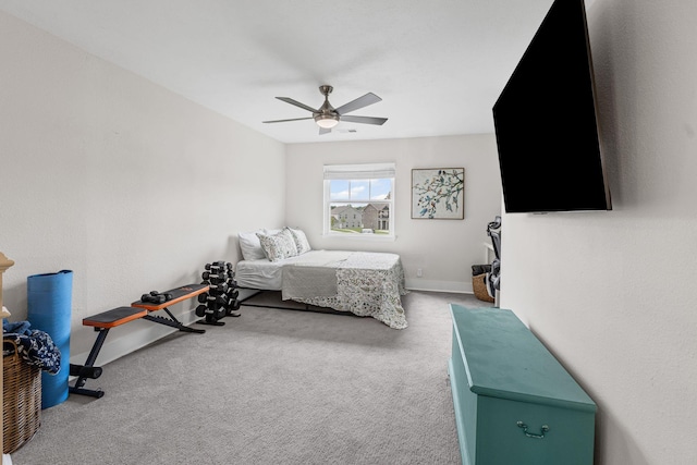 904 Park Crest Ct, Mount Juliet, TN 37122 - bedroom featuring baseboards, carpet flooring, and a ceiling fan