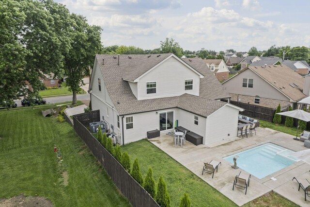 904 Park Crest Ct, Mount Juliet, TN 37122 - back of property featuring a patio and a shingled roof