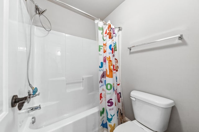 705 Rain Meadow Ct, Spring Hill, TN 37174 - bathroom featuring shower / bathtub combination with curtain and toilet