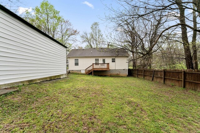 1090 Sugarberry Ln, Springfield, TN 37172 - view of yard featuring a wooden deck