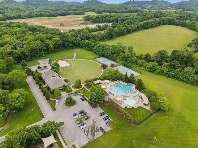 3298 Vinemont Dr, Thompsons Station, TN 37179 - aerial view of a pool