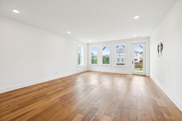3298 Vinemont Dr, Thompsons Station, TN 37179 - spare room with light wood-style flooring, baseboards, and recessed lighting