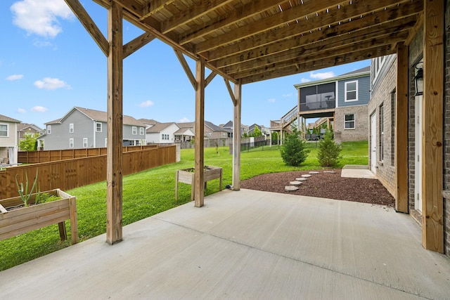3298 Vinemont Dr, Thompsons Station, TN 37179 - view of patio / terrace with a residential view and a sunroom