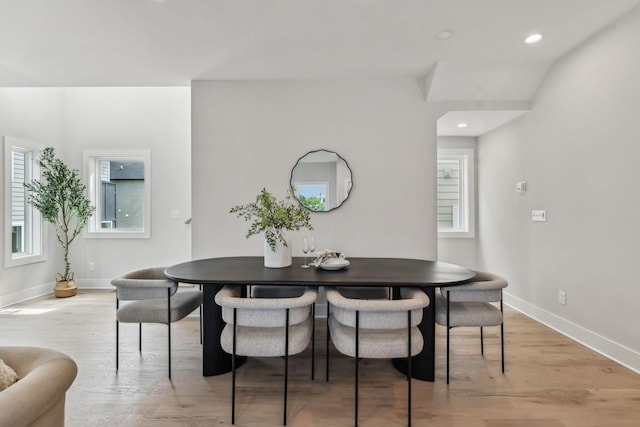 6124 Robertson Ave Unit 3, Nashville, TN 37209 - dining area featuring baseboards, plenty of natural light, light wood-style flooring, and recessed lighting