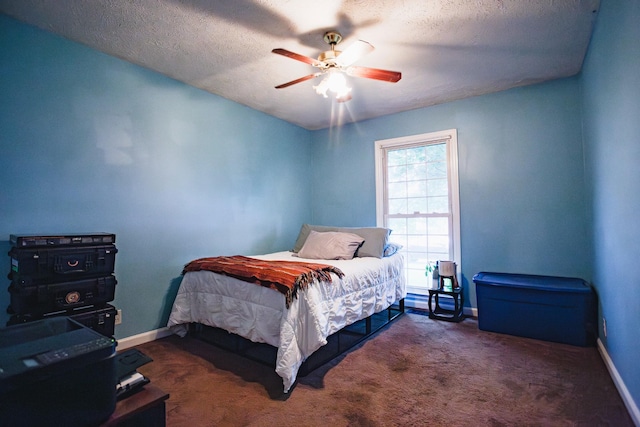 2014 Saddlebrook Dr, Murfreesboro, TN 37129 - carpeted bedroom featuring a textured ceiling and ceiling fan