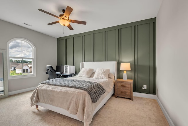 1132 Pretender Way, Columbia, TN 38401 - bedroom with light carpet, baseboards, and ceiling fan