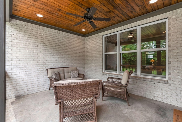 1132 Pretender Way, Columbia, TN 38401 - view of patio / terrace with a ceiling fan and outdoor lounge area